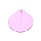 Aluminum Blank Pendants, Flat Round, Pearl Pink, 36x31.5x1mm, Hole: 3mm, 10pcs/bag