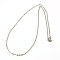 Tarnish Resistant 304 Stainless Steel Necklaces Women Cable Chain Necklaces, Stainless Steel Color, 14.9 inch(37.8cm)