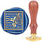DIY Scrapbook, Brass Wax Seal Stamp and Wood Handle Sets, Hummingbird Pattern, 89mm, Stamps: 25x25x14.5mm