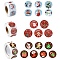 3 Rolls 3 Styles 8 Patterns Christmas Round Dot Self Adhesive Paper Stickers Roll, Christmas Decals for Party, Decorative Presents, Mixed Color, 25mm, 500pcs/roll, 1 roll/style