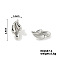 304 Stainless Steel Teardrop Stud Earrings, Platinum, 29x16mm