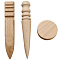 3Pcs Wood Leather Edge Burnisher Sets, Burnishing DIY Tool, Tan, 148x24.5x15.5mm
