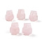 Natural Rose Quartz Owl Display Decorations, Figurine Home Decoration, Feng Shui Energy Stone Gift for Home Office Desktop Decoration, 25~27x22~24x17~19mm