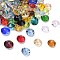 Imitation Austrian Crystal Beads, Grade AAA, K9 Glass, Faceted, Flat Round, Mixed Color, 8x4mm, Hole: 0.9~1mm