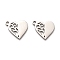 Non-Tarnish 316 Surgical Stainless Steel Pendants, Laser Cut, Tree of Life Charm, Stainless Steel Color, Heart, 12x14.5x1mm, Hole: 1.6mm