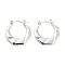 Non-Tarnish Twist Ring 304 Stainless Steel Hoop Earrings for Women, Stainless Steel Color, 24.5x24x2.5mm