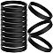 12Pcs Word Silicone Cord Bracelet Wristband, Black, 1/2 inch(1.2cm), Inner Diameter: 2-3/8 inch(6.1cm)