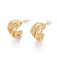 Латунь серьги EJEW-T048-14G-1
