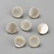 Круглые пуговицы на ножке из ракушки BUTT-WH0012-16B-1