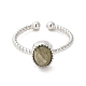 Открытый браслет-манжета из натурального лабрадорита RJEW-M166-04P-F-2