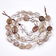 Нити бусин из натурального рутилированного кварца G-T108-21B-2