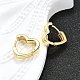 Серьги-кольца из латуни в форме сердца EJEW-H157-05G-3