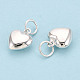 925 стерлингового серебра подвески сердца STER-T008-32S-02-2