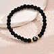 Браслеты из литой смолы с круглыми бусинами WG611D6-26-1