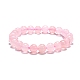 Натуральный розовый кварц бисером браслеты простирания B072-1-2