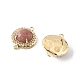 Натуральный родонит ограненные подвески-коннекторы G-H323-03G-14-2