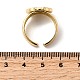 Латунные эмалевые регулируемые открытые манжеты для женщин RJEW-I111-01G-03-5