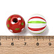 Рождественские печатные деревянные европейские бусы WOOD-Z007-02-3
