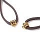 Натуральной кожи делает шнур браслет AJEW-JB01355-02-2