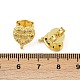 Латунные микро-паве прозрачные серьги-гвоздики из циркония KK-S530-01G-G-3