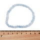 Браслет из круглых бусин натурального аквамарина диаметром 4 мм для мужчин KG3069-23-3