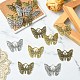 15 шт. подвеска в виде бабочки из сплава в тибетском стиле с двумя вариантами оправ для страз&nbsp;TIBEP-YW0002-23-4