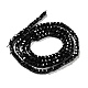 Натуральный черный шпинель бисер пряди G-D467-A04-02-2