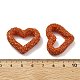 Бусины из полимерной глины в форме сердца со стразами CLAY-NH0001-09A-11-4