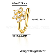 925 кольцо для носа из стерлингового серебра с прозрачным паве из циркония WG4393-9