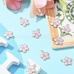 10шт подвески из эмалированного сплава с покрытием из светлого золота&nbsp;ENAM-YW0002-15A