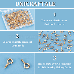 150 шт. латунный винт с ушком для штифта&nbsp;KK-UN0002-46