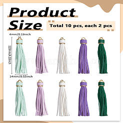 10 шт. подвески-кисточки из искусственной кожи 5 цветов&nbsp;FIND-LP0007-26A