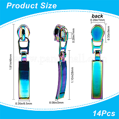 14 шт. прямоугольные сменные бегунки из цинкового сплава № 5 FIND-GF0005-70B