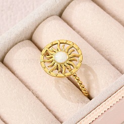 Кольца-манжеты из нержавеющей стали 304 с эмалью для женщин&nbsp;RJEW-G338-01G-01