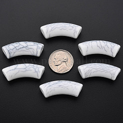 Непрозрачные акриловые бусины с краклеем MACR-S372-001N-010