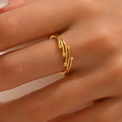 Модное серебряное многослойное золотое кольцо с бусинами S925 для женщин RK8660-1