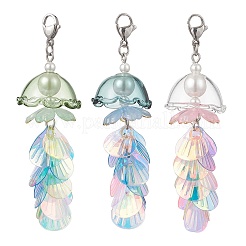 3 шт. подвески из ракушек медуз с жемчугом HJEW-TA00435