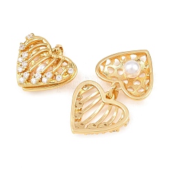 Подвески-медальоны из латуни с микропаве&nbsp;KK-Z140-29G