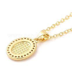 Колье с подвесками из латуни с микропаве и кубическим цирконием&nbsp;LS-NJEW-I125-01E