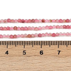 Природные родонит бисер нитей&nbsp;G-RM2025-B35-2mm-C