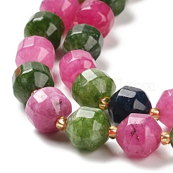 Природные окрашенные белого нефрита нитей бисера G-F753-04