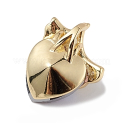 Настоящие 18-каратные позолоченные подвески из латуни с микропаве из прозрачного кубического циркония&nbsp;KK-C015-24G-09