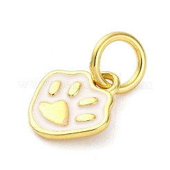 925 подвеска в виде отпечатка лапы из стерлингового серебра с белой эмалью STER-D303-04G