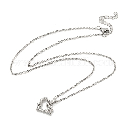 Ожерелья с подвесками из латуни с прозрачным кубическим цирконием NJEW-B100-02P