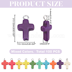 100шт подвески из окрашенной синтетической бирюзы&nbsp;PALLOY-HY00120