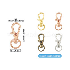 20 шт. двухцветные поворотные карабины-лобстеры из сплава&nbsp;IFIN-TA0001-73