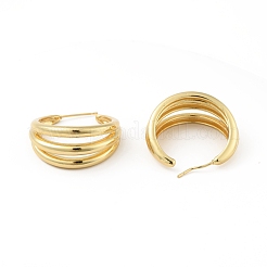 Массивные серьги-гвоздики с покрытием из латуни EJEW-C035-07G