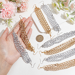 Алюминиевая 3-прядная цепь с бордюрным звеном для украшения обуви&nbsp;FIND-AB00009