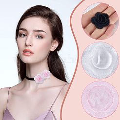 30 шт. 3 стиля 3D цветок розы полиэстер компьютеризированная вышивка орнамент аксессуары FIND-GF0006-03B