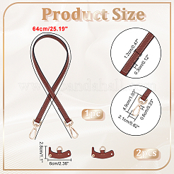 Кожаные ручки сумки и неповрежденный соединитель треугольной пряжки сумки&nbsp;FIND-WH0191-12A